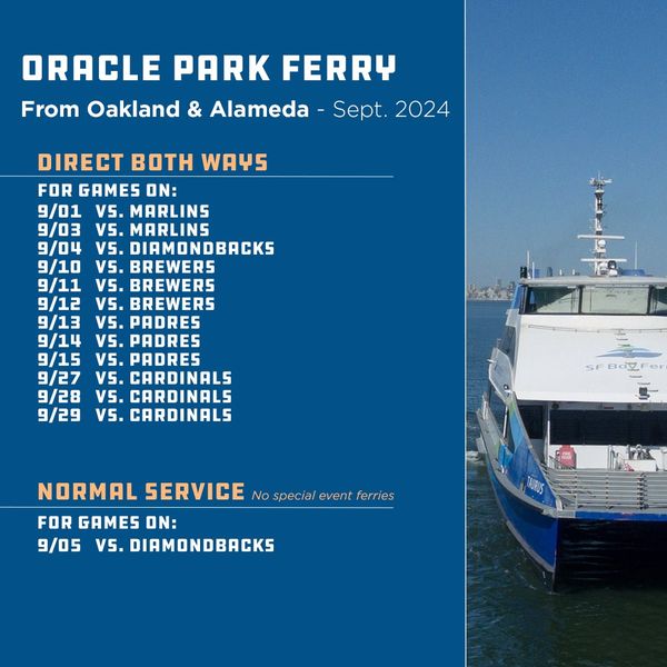 2024 Oracle Park Ferry