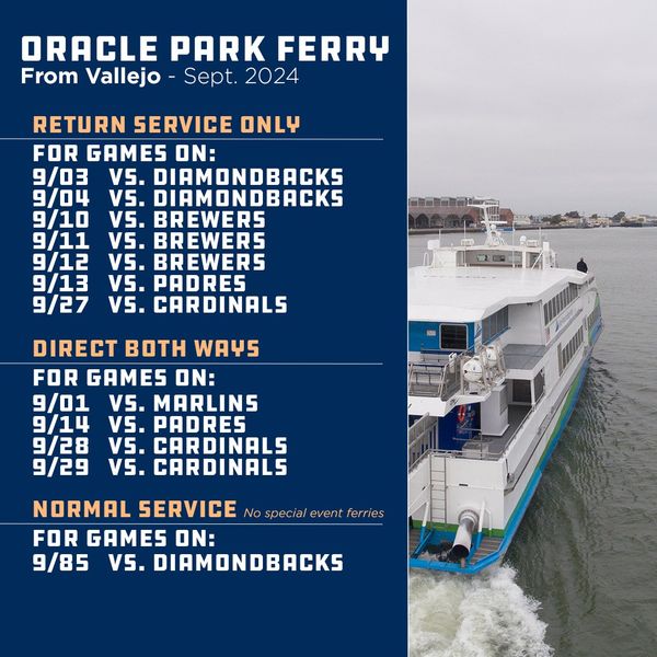 2024 Vallejo/Oracle Park Ferry