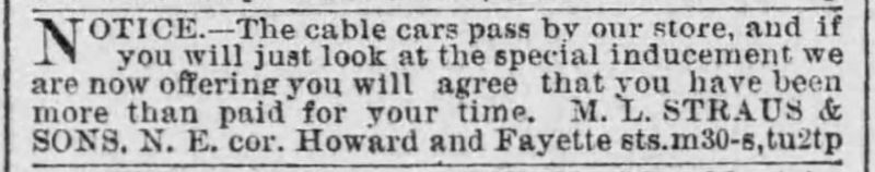 the cable cars pass by our store