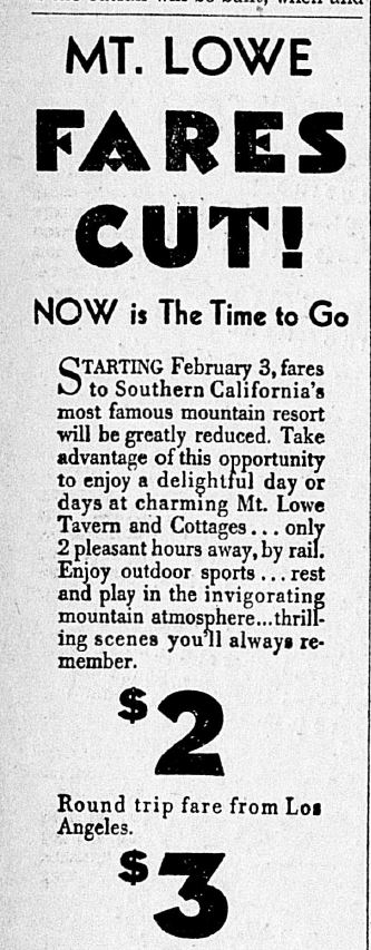 Mt Lowe ad