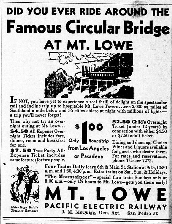 Mt Lowe ad