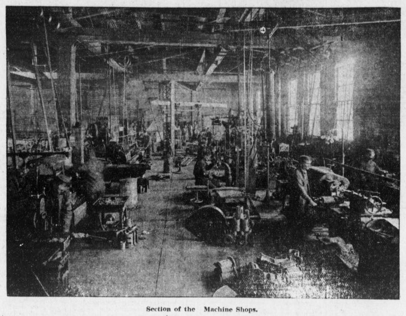 section of the machine shops
