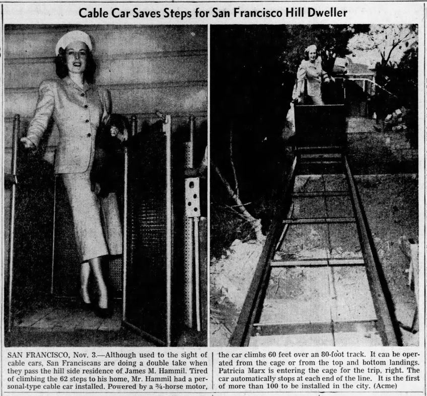 private funicular in San Francisco