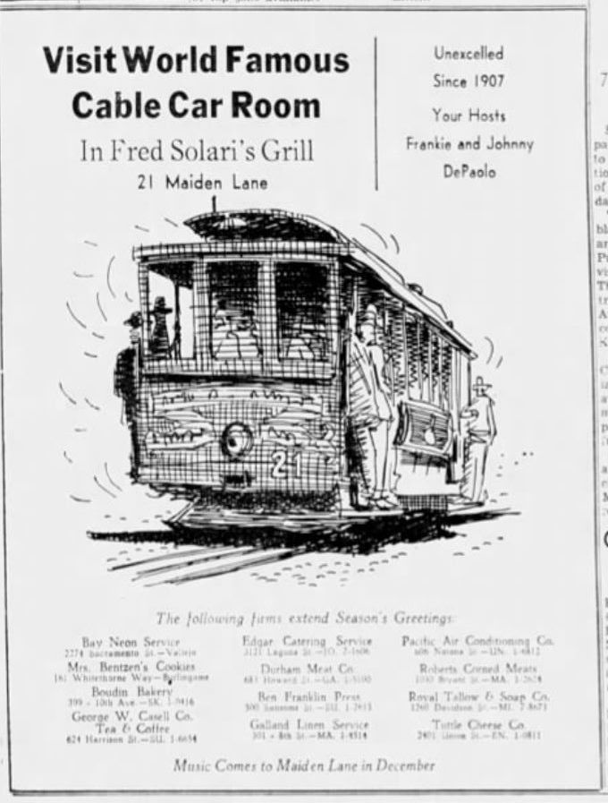Solari's Cable Car Room