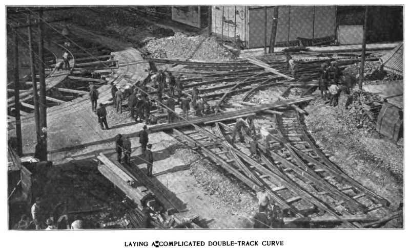 laying a complicated double-track curve