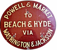 Powell/Hyde round dash sign/1