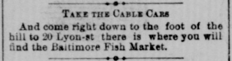 Baltimore Fish Market ad