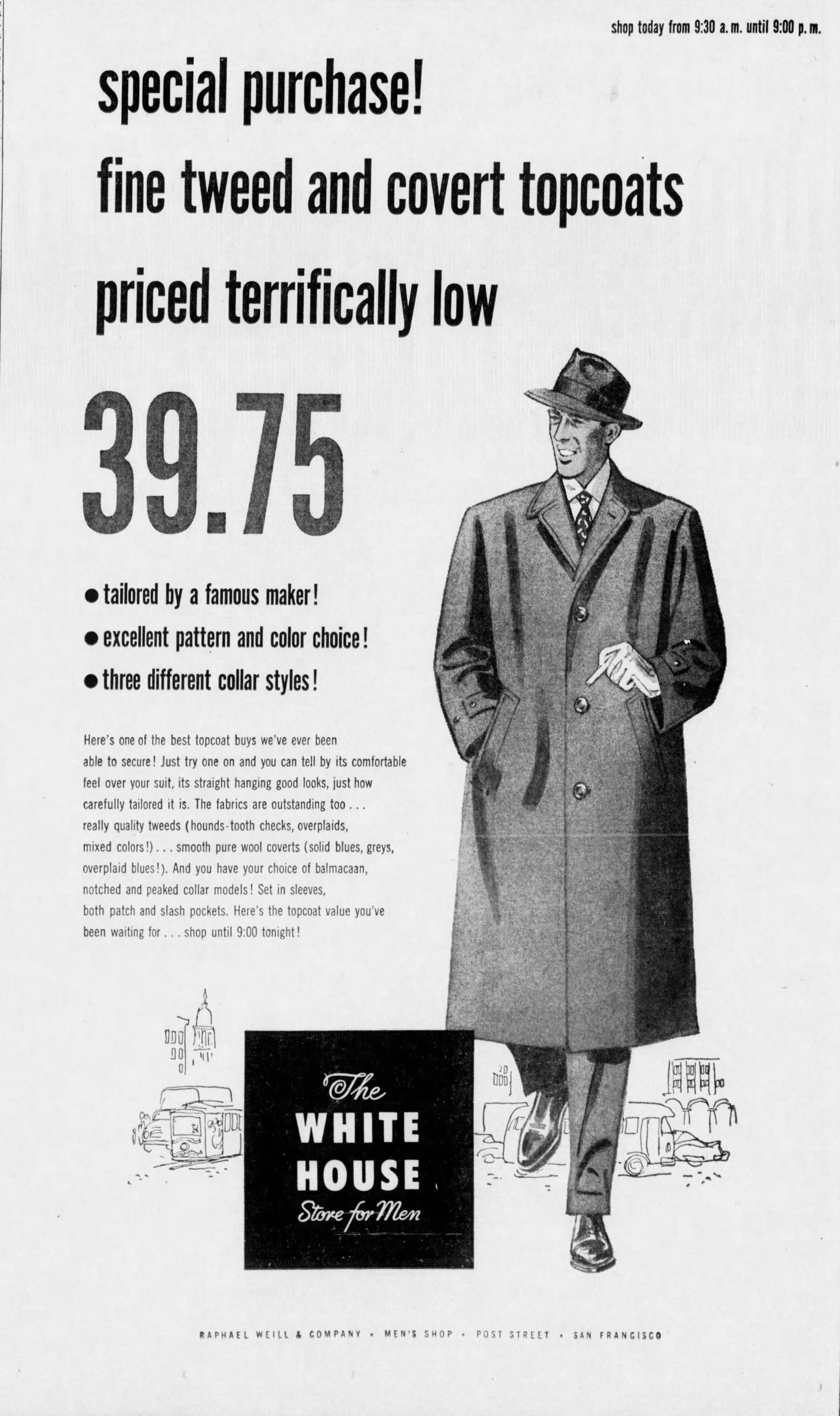 White House Men's Store ad