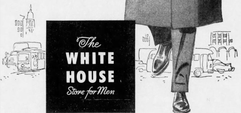 White House Men's Store ad detail