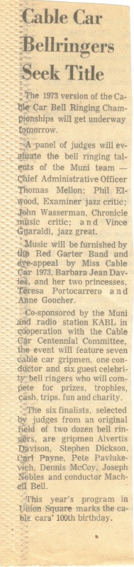 Chronicle contest clipping