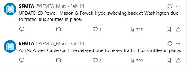 SFMTA Powell Cable traffic issue