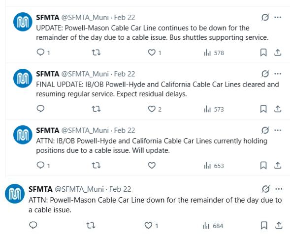 SFMTA cable issues