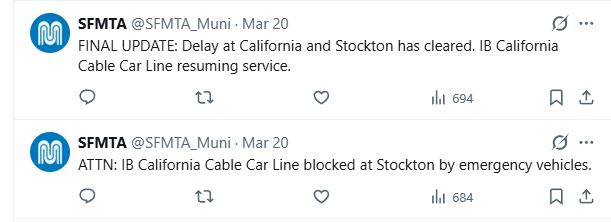California line blocked