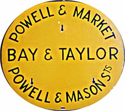 Powell/Mason round dash sign/1