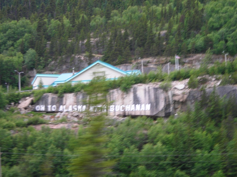 On to Alaska sign