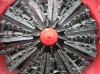 Rotary snowplow wheel